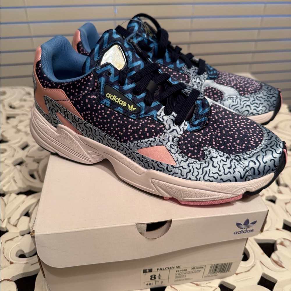 Adidas Falcon Women's Sneakers - Blue and Pink size 8.5 NIB